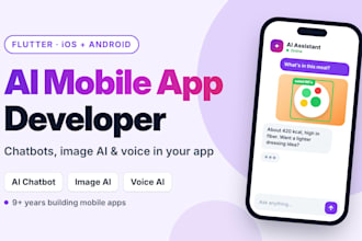 be your ai app developer and build an ai mobile app in flutter