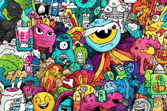 create doodle illustration for any purpose