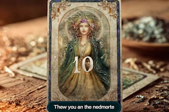 add name, number and border for your tarot, oracle cards