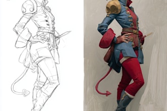 do an custom  fantasy creature concept