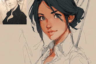 draw your characters and fanart in semi realistic art