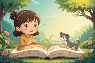 llustrate children story book illustration, children story