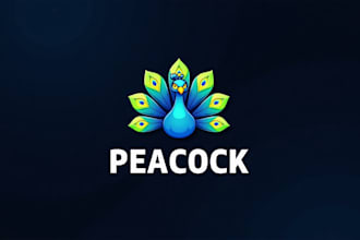 make an amazing peacock bird logo design with express delivery