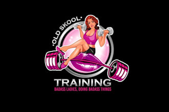 design ladies fitness gym logo