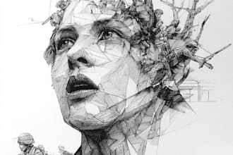 draw black and white illustrations