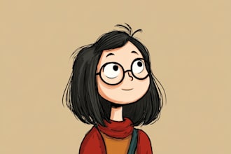 draw simple , simple and funny cartoon