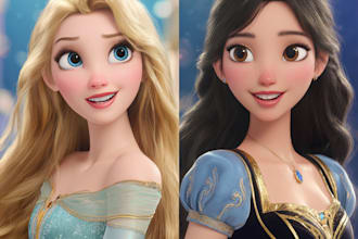 draw you as a disney princess