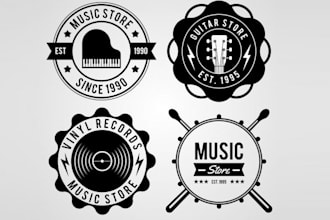 design record label logo for your professional music artist