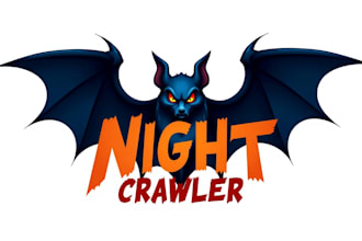create an eye catching flying bat logo design  for you in one day