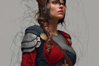 draw a fantasy character of any style