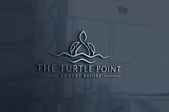 design unique resort luxury hotel logo