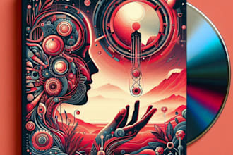 design dark and eerie album covers for metalcore, nu metal