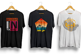 do awesome retro vintage typography tshirt design