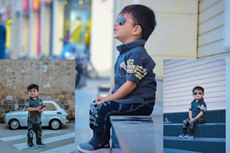 retouch children, baby, and family photos professionally