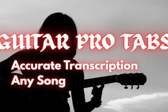 do professional guitar pro tabs and midi transcription