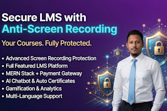build a secure lms with screen recording protection