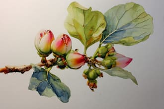 draw botanical illustration art for you