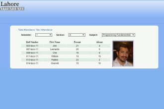 develop online attendance management system