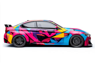 draw car wrap design, vehicle wrap design