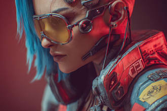design anime character , cyberpunk character