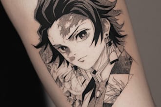do manga anime tattoo design for you