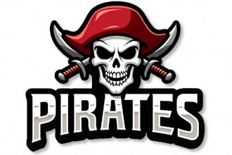 make an amazing pirate skull logo design with unlimited revision