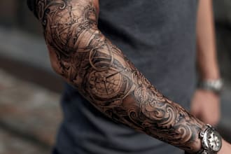 create a tattoo design of tattoo sleeve