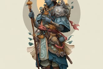 draw your custom dnd character illustration