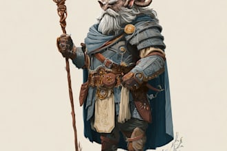 draw your custom dnd character illustration