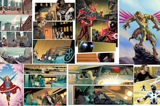 illustrate graphic novel comic book page, nsfw cartoon comic, comic book artist