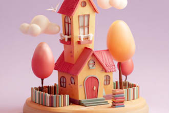 do 3d children book illustration and book covers