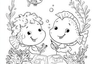draw coloring pages for kids activity book or worksheets