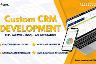 build custom PHP CRM web portal with mysql database and API integration