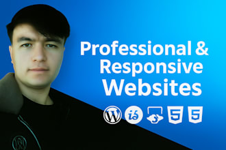 design modern responsive websites with clean UI