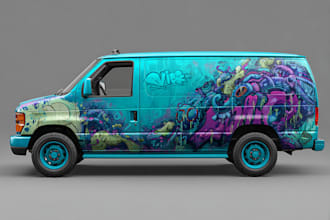 van wrap design, car wrap design, truck wrap design