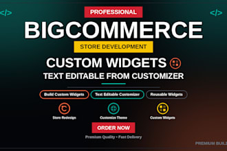 develop bigcommerce store with custom reusable widgets