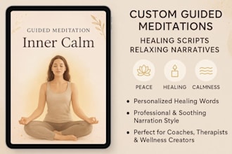 write a personalized guided meditation script for healing and mindset