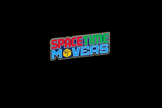 design spacetime movers moving company logo