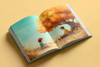 make illustrate children book pages