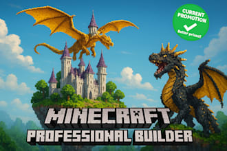 build minecraft castle, villages, base, hubs, spawns, house