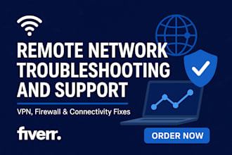 do remote network troubleshooting and support