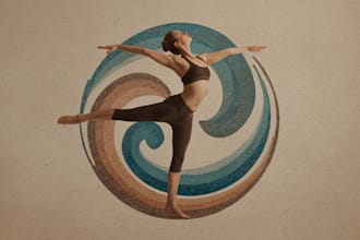 design yoga instructor inspires drastic life logo