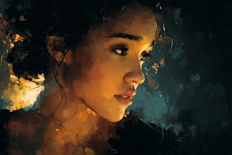 draw digital oil painting