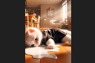 make ai animation story, ai video art, ai tiktok or instagram reels