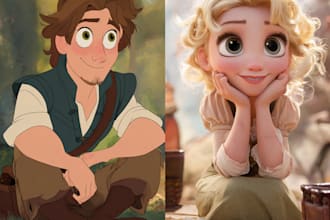 draw disney cartoon portrait