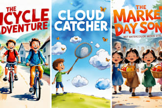 illustrate children story book illustration water color