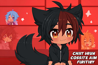 do anime commission furry oc chibi art anime background nfsw anime