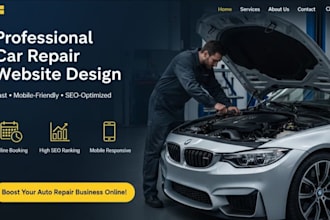 design a professional car repair website in wordpress