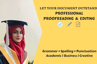 proofread and edit documents or dissertation