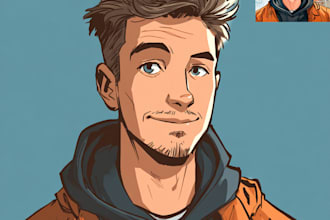 make cartoonist picture portrait comic, cartoon portrait
